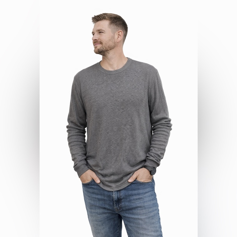 NWT - Perry Ellis Waffle Knit Long Sleeve Sleep Shirt